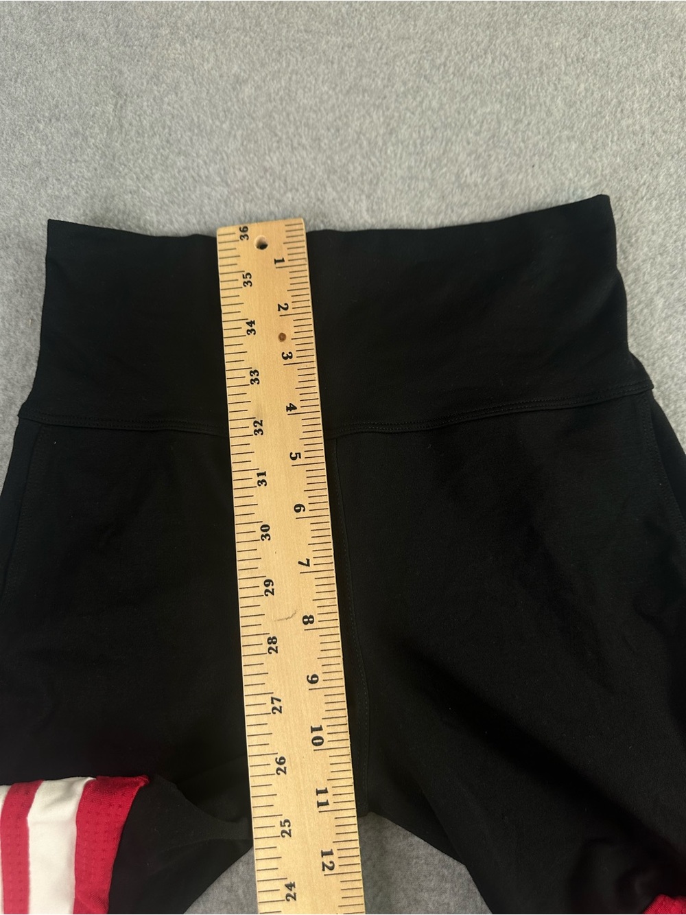 Bombshell Thigh High Stripe Sock Leggings Black Red White High Waist Size Medium - Picture 13 of 13
